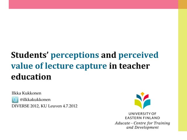 Students’ perceptions and perceived...