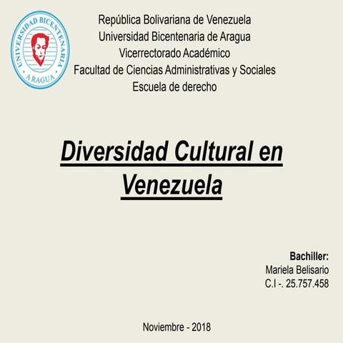 Diversidad cultural en venezuela
