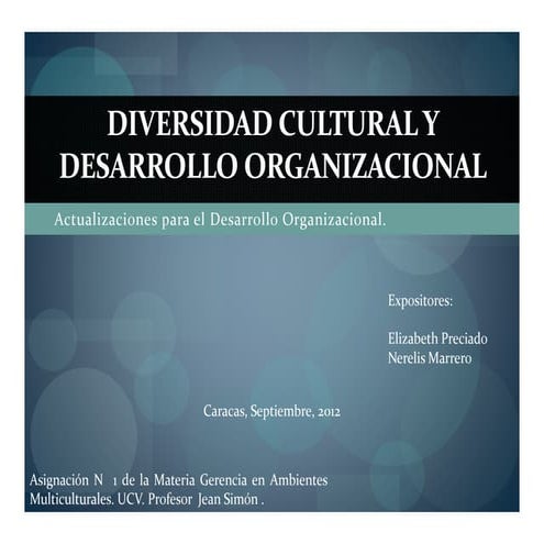 Diversidad cultural y desarrollo organizacional