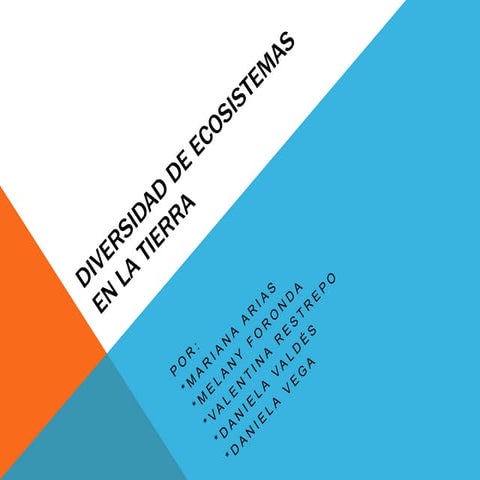 Diversidad de ecosistemas en la tierra, presentación de sociales.8 14