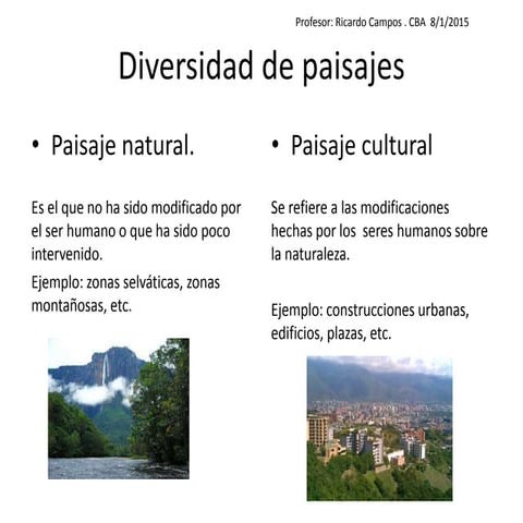 Diversidad de paisajes