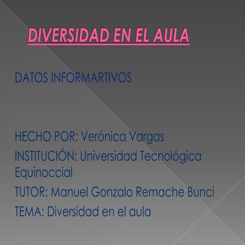 Diversidad en el aula 2