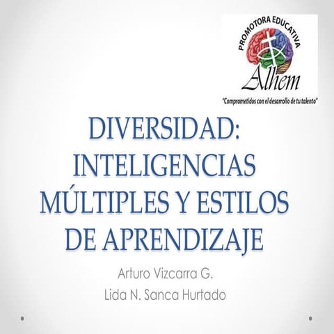 INTELIGENCIAS MÚLTIPLES Y ESTILOS DE APRENDIZAJE | PPTX