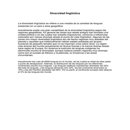 Diversidad lingüística