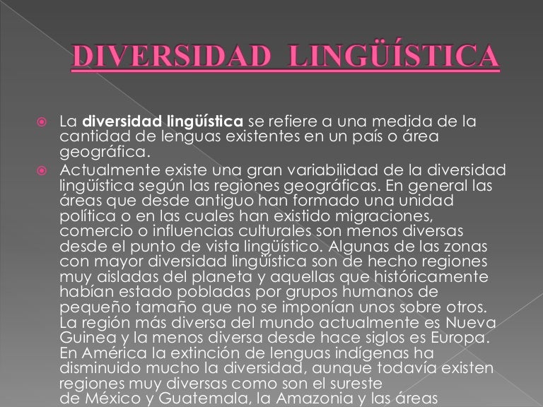 Diversidad lingüística