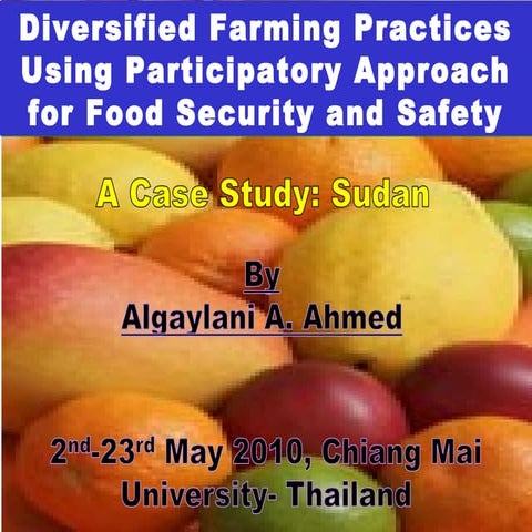 Diversified farming practices  sudan