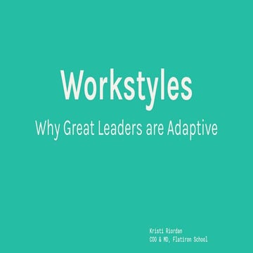 Diversified leadership thru work styles