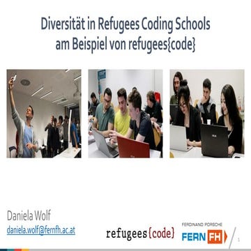 Diversität in Refugees Coding Schools am Beispiel von refugees{code}