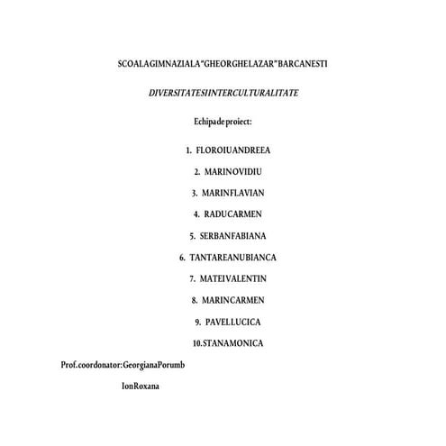 Diversitate   sc barcanesti