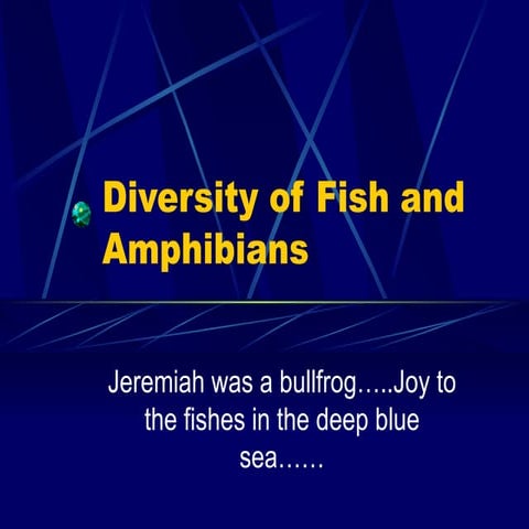 Diversity Of Fish And Amphibians