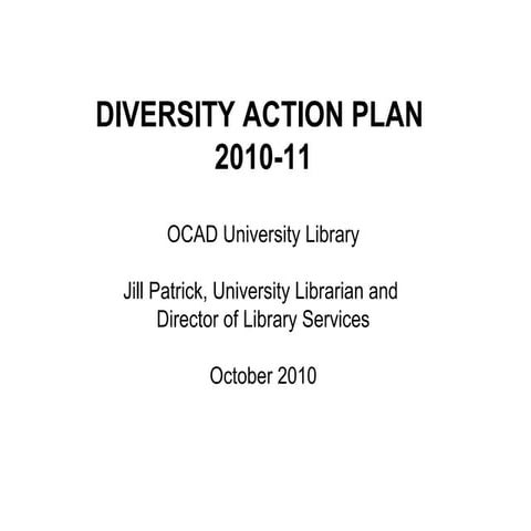 Diversity action plan