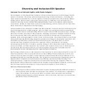 Diversity and Inclusion EDI Speaker