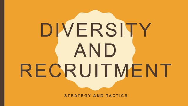 Diversity and Recruitment for the City of Boulder