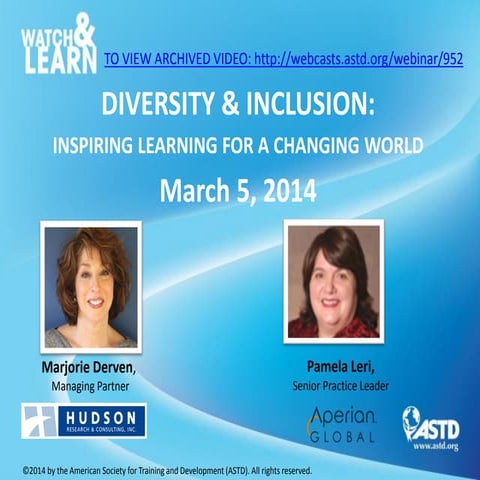 Diversity & inclusion inspiring learnng in a changing world