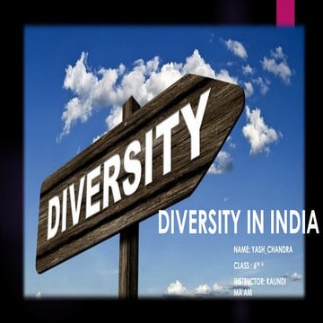 DIVERSITY IN INDIA.pptx by yash chandra1