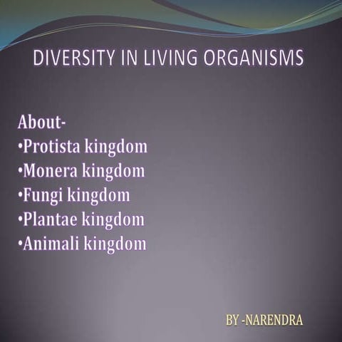 Diversity in living organisms