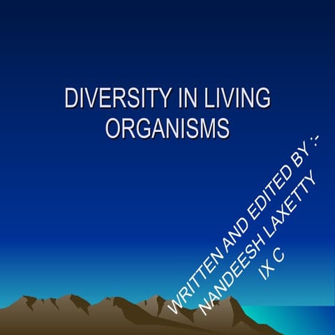Diversity in living organisms (ii term )