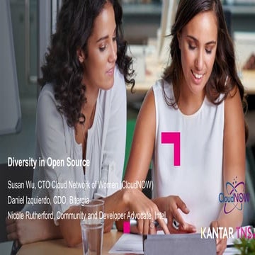 Diversity in open source - CloudNow, Bitergia, Intel