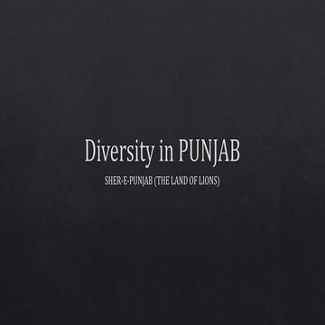 Diversity in punjab