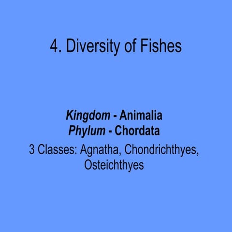 Diversity of fishes