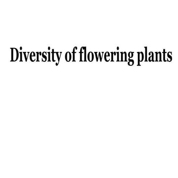Diversity of flowering plants deals pptx