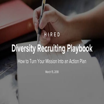 Diversity Recruiting Playbook: How to Turn Your Mission Into an Action Plan