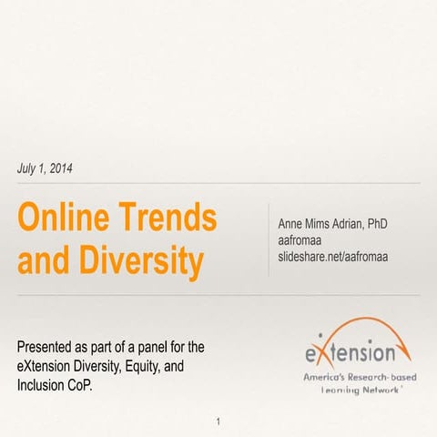 Online Trends and Diversity