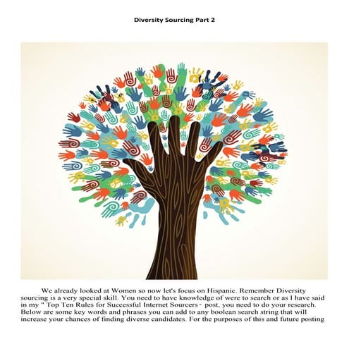 Diversity sourcing hispanic
