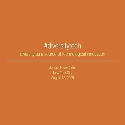 diversitytech: diversity as a source of technological innovation