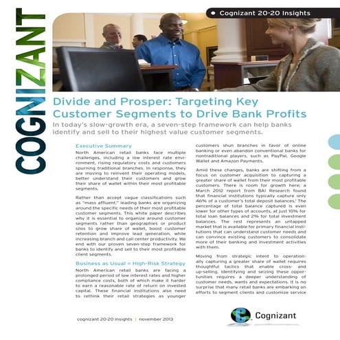 Divide and Prosper: Targeting Key Customer Segments to Drive Bank Profits