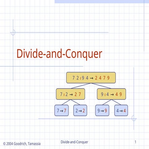 Divide and conquer problem using merge sort | PPT