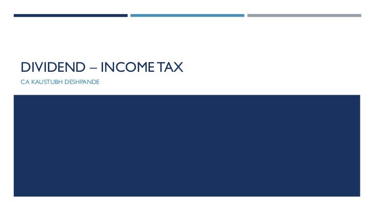 Dividend Income Tax