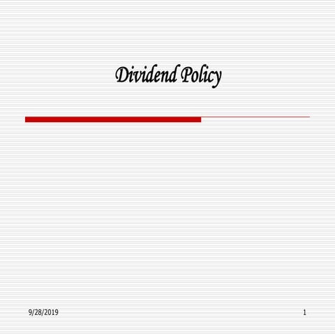 Dividend policy