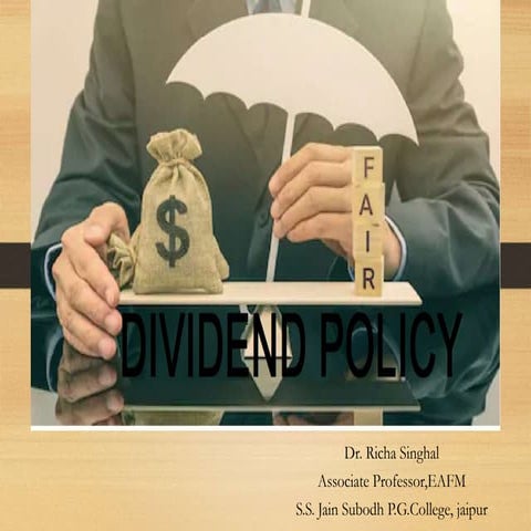 DIVIDEND POLICY