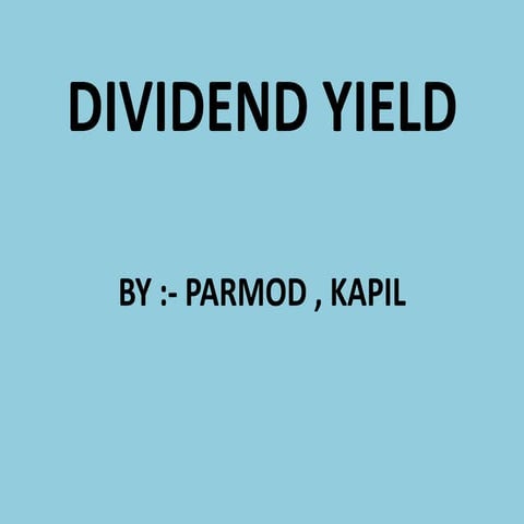 Dividend yield | PPTX
