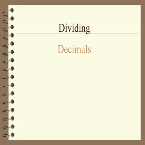 Dividing Decimals