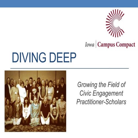 Diving Deep: Growing the Field of Civic Engagement Practitioner-Scholars