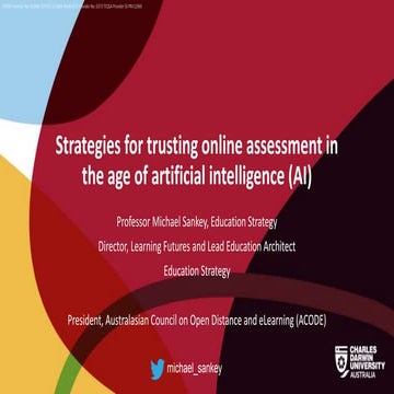 Strategies for trusting online assessment in the age of artificial intelligen...
