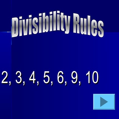 Divisibility rules