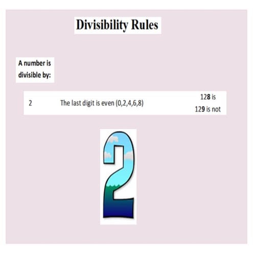 Divisibility rules