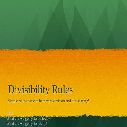 Divisibility rules