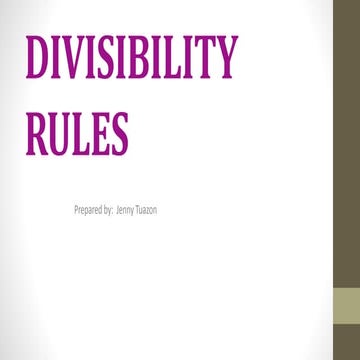 Divisibility rules 2 to 12