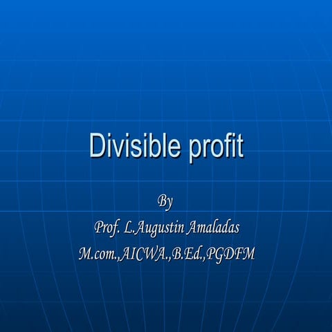Divisible Profit Unit 16