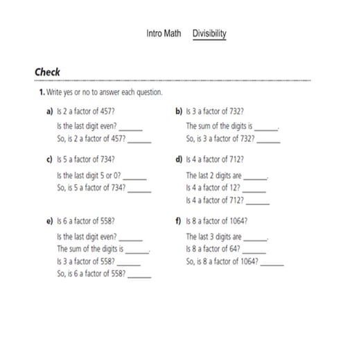 Divisiblilty asmt