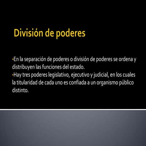 División de poderes | PPTX
