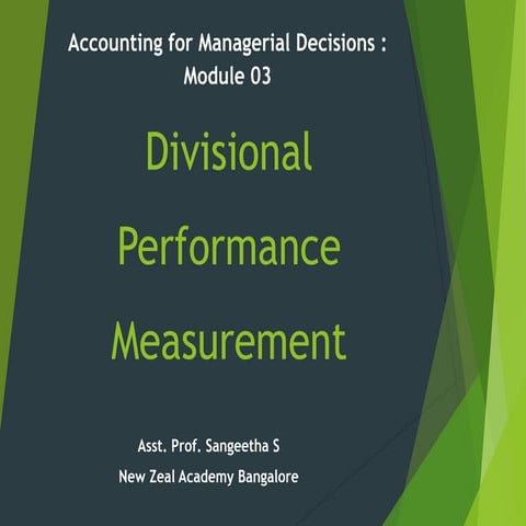 Divisional performance measures