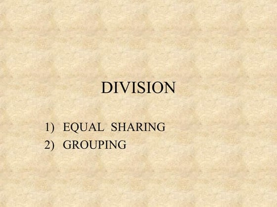 CLASS V MATHS DIVISION