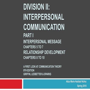 Interpersonal Communication