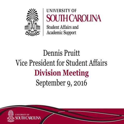 Dennis Pruitt, Division Meeting, Sept. 9, 2016