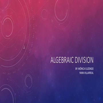 Division of polynomials